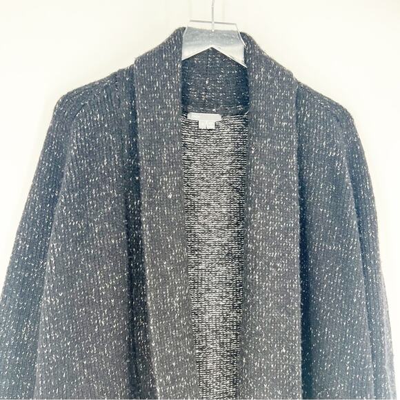 Vince Marled Wool Blend Chunky Knit Cardigan S Black - Picture 4 of 6